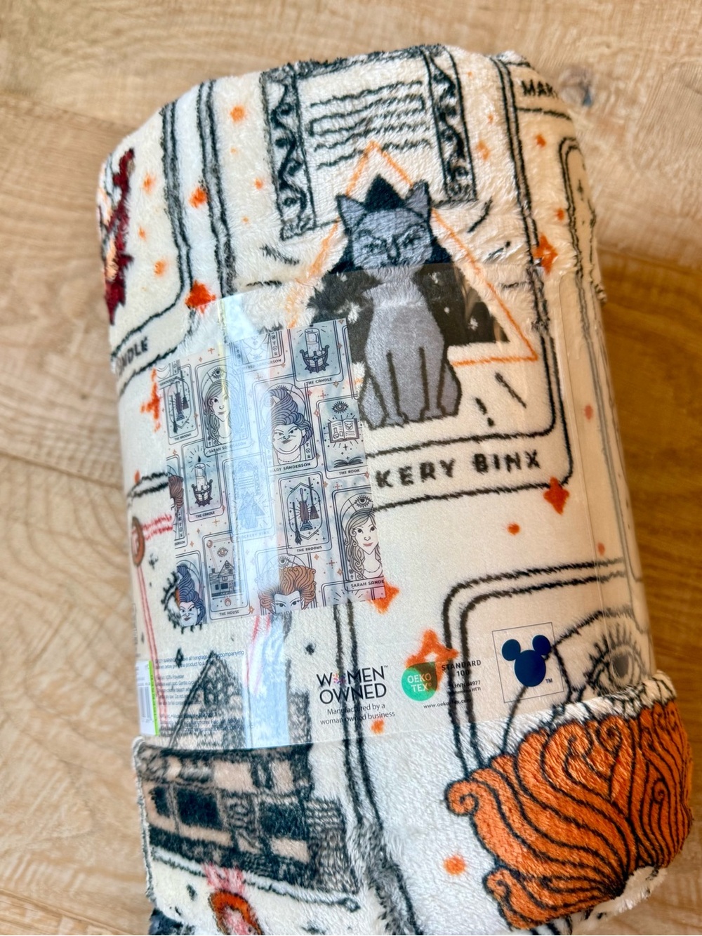 Disney Hocus Pocus The Big One Throw Blanket 60x72 Halloween Binx Cat Witch NEW - Picture 6 of 7